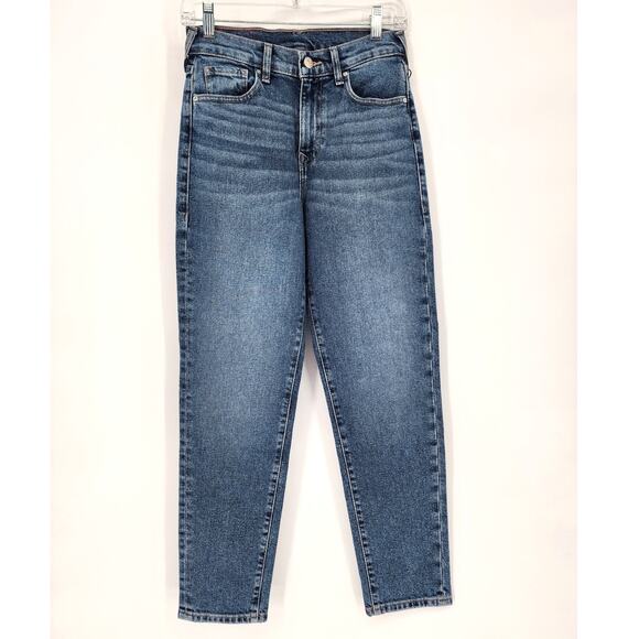 True Religion Medium Wash High Rise Mom Jean Women's Size 26 - Picture 2 of 7